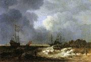 Jacob Isaacksz. van Ruisdael The Breakwater USA oil painting artist